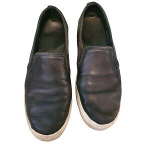 Sorel Campsneak Slip-On Sneaker Black Leather Size 10 NL2979